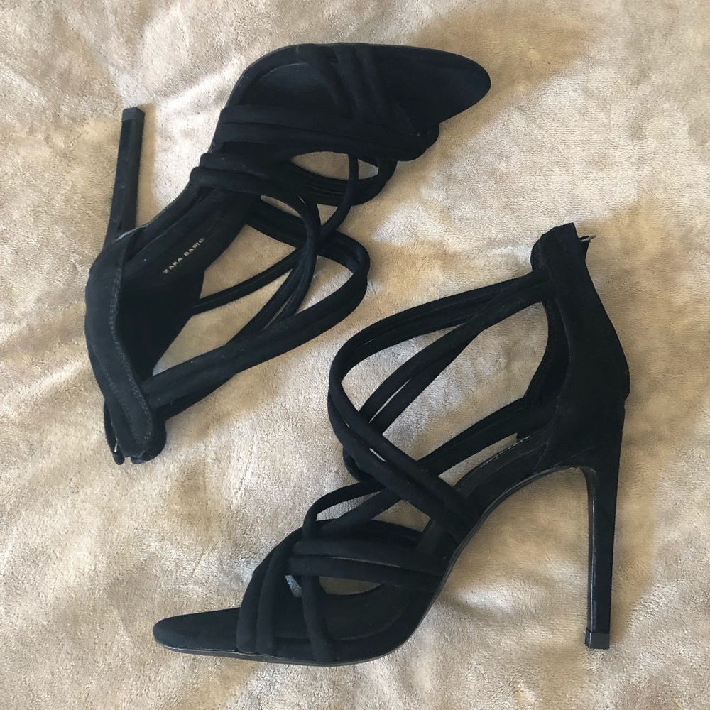 ZARA suede heels size 7